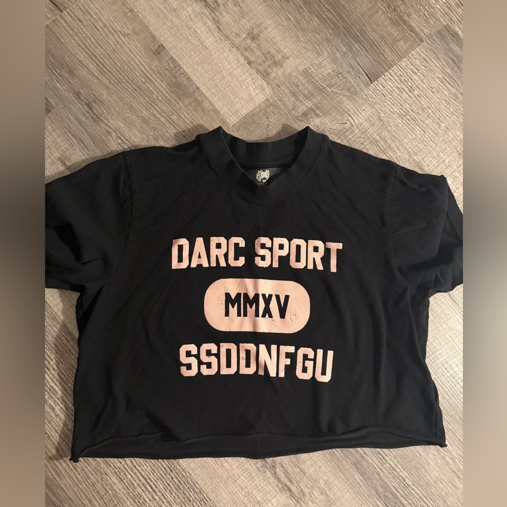 Darc Sport Black and Pink crop tee